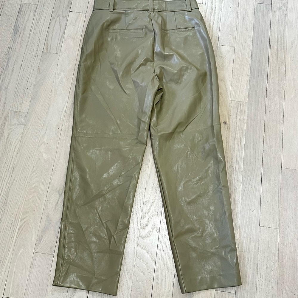 Aritzia Babaton Tan leather Cropped Pants - Picture 4 of 4